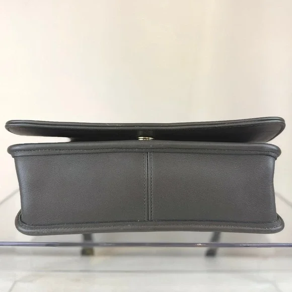 Y2K COACH Tribeca Flap Gray Leather Crossbody Shoulder Purse 9092 USA 90s Bag - Picture 7 of 10